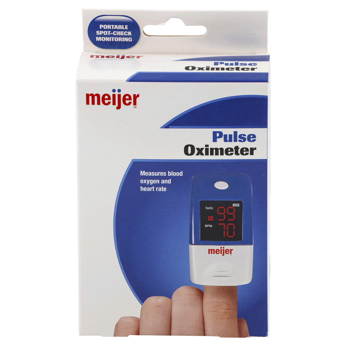 slide 1 of 5, Meijer Pulse Oximeter, 1 ct