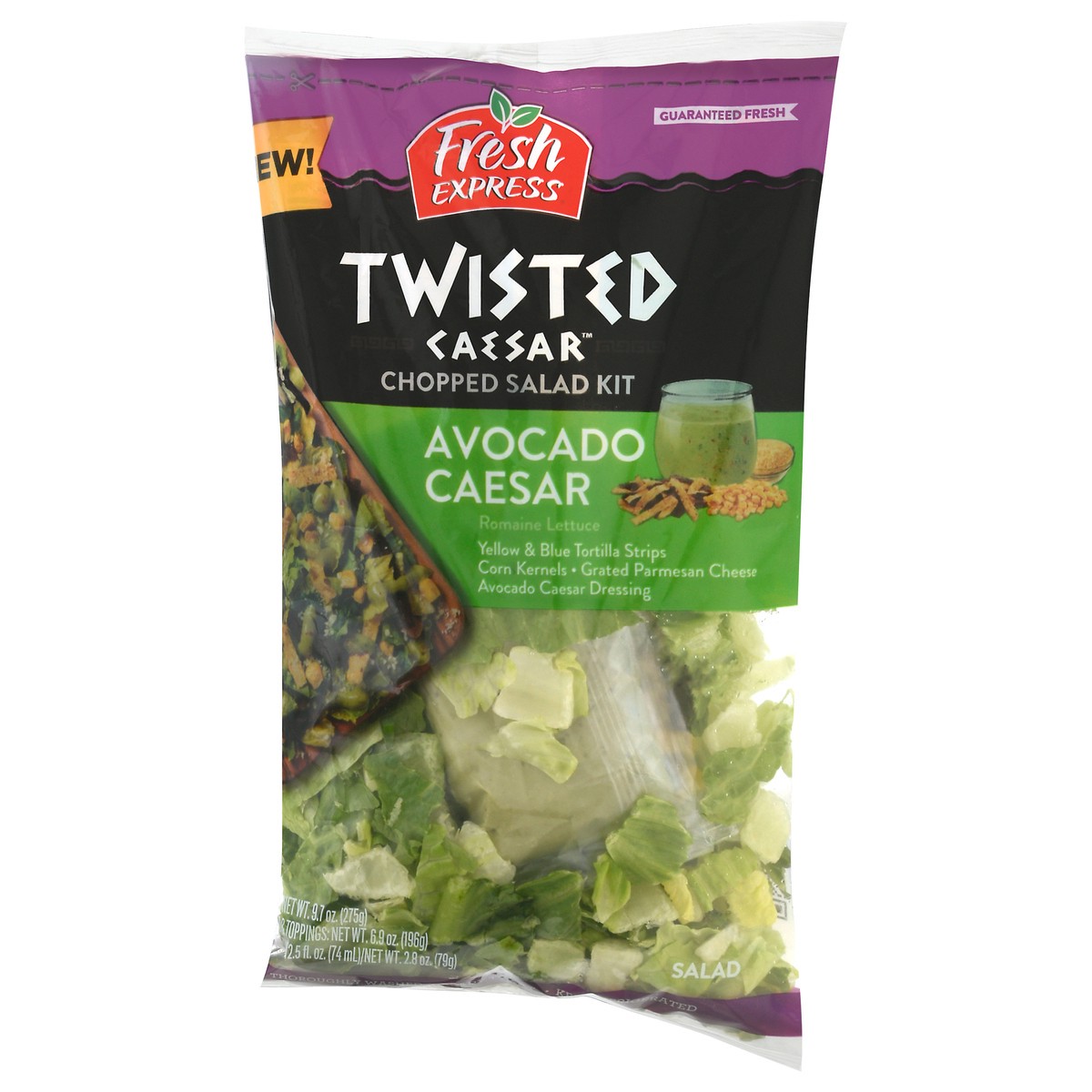 slide 11 of 13, Fresh Express Twisted Avocado Caesar Chopped Salad Kit, 1 ct