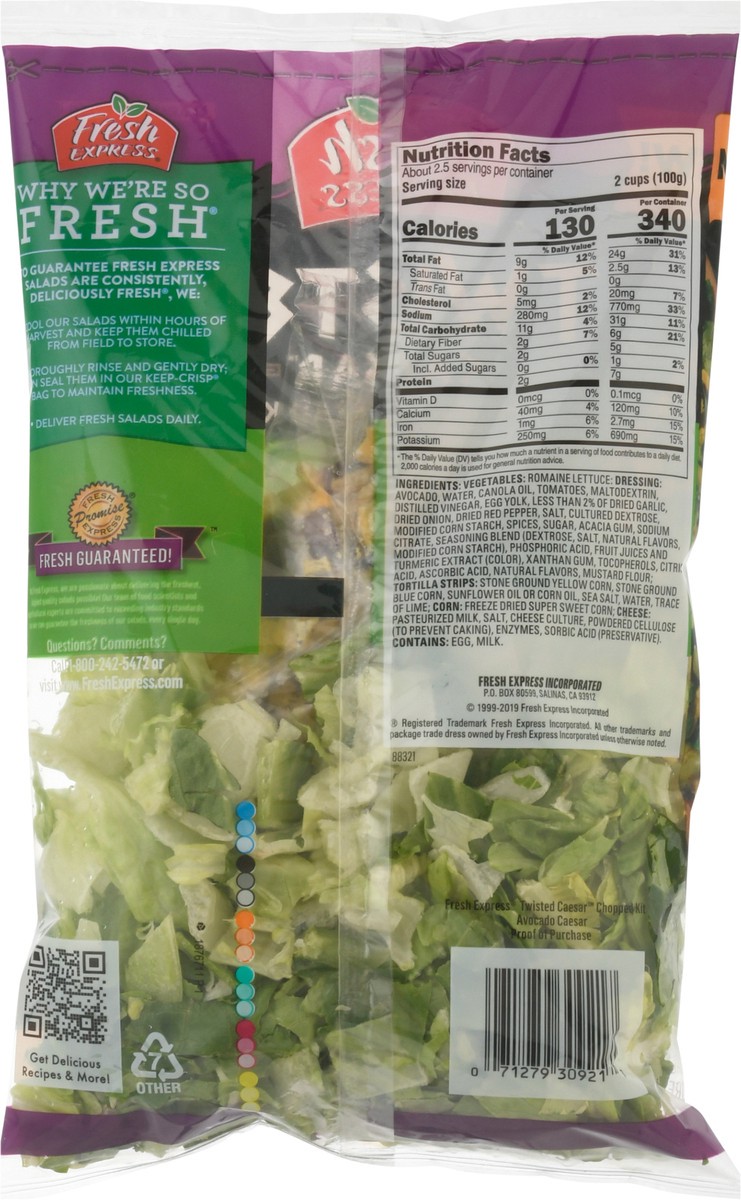 slide 7 of 13, Fresh Express Twisted Avocado Caesar Chopped Salad Kit, 1 ct