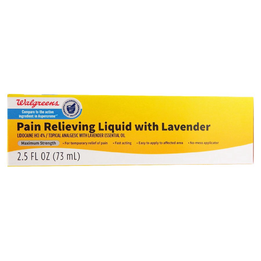 slide 2 of 5, Walgreens Pain Relieving 4% Lidocaine with Lavender Roll-On, 2.5 oz