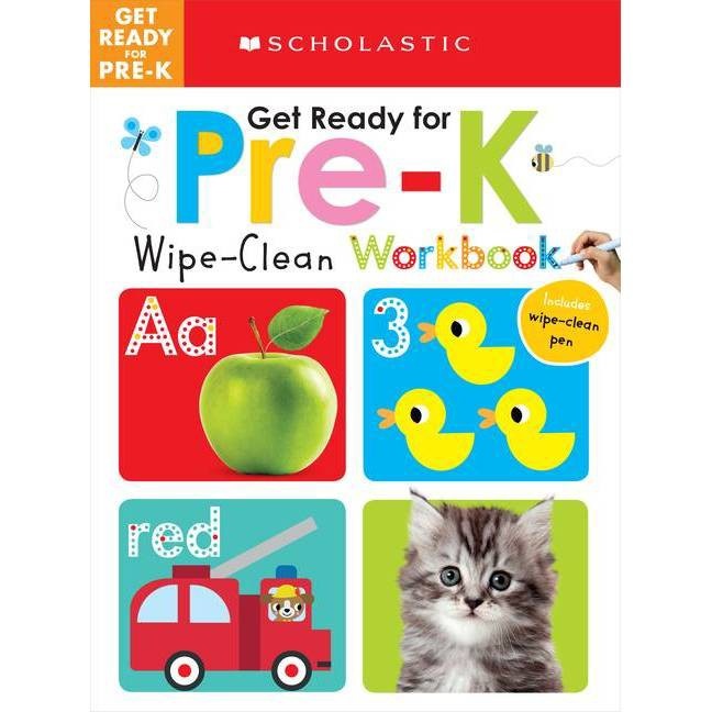 slide 1 of 1, Get Ready For Pre-K Wipe-Clean Workbook By Scholastic, 1 ct