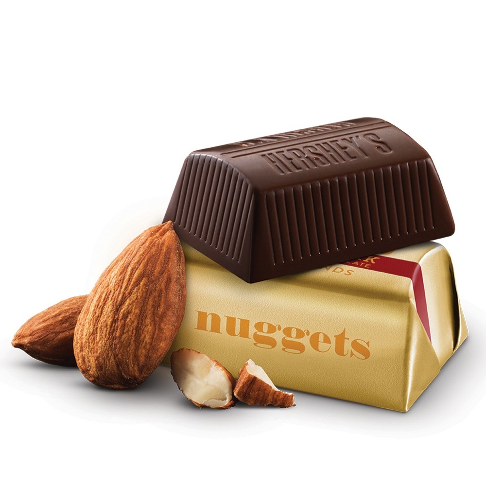 slide 5 of 7, Hershey's Nuggets Dark Chocolate with Almonds, 10.56 oz