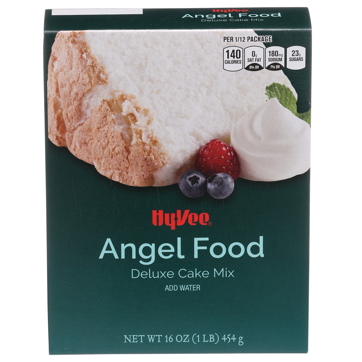 slide 1 of 1, Hy-vee Angel Food Deluxe Cake Mix, 16 oz