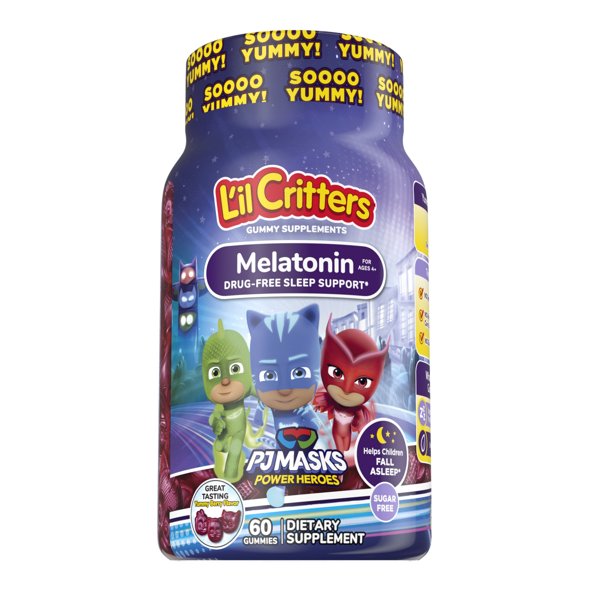 slide 1 of 1, L'il Critters PJ Masks Melatonin Gummy Supplements, 60 gummies, 60 ct