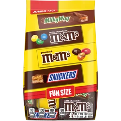 Mars M&M'S, SNICKERS & MILKY WAY Fun Size Chocolate Candy Variety Pack, Bulk Bag