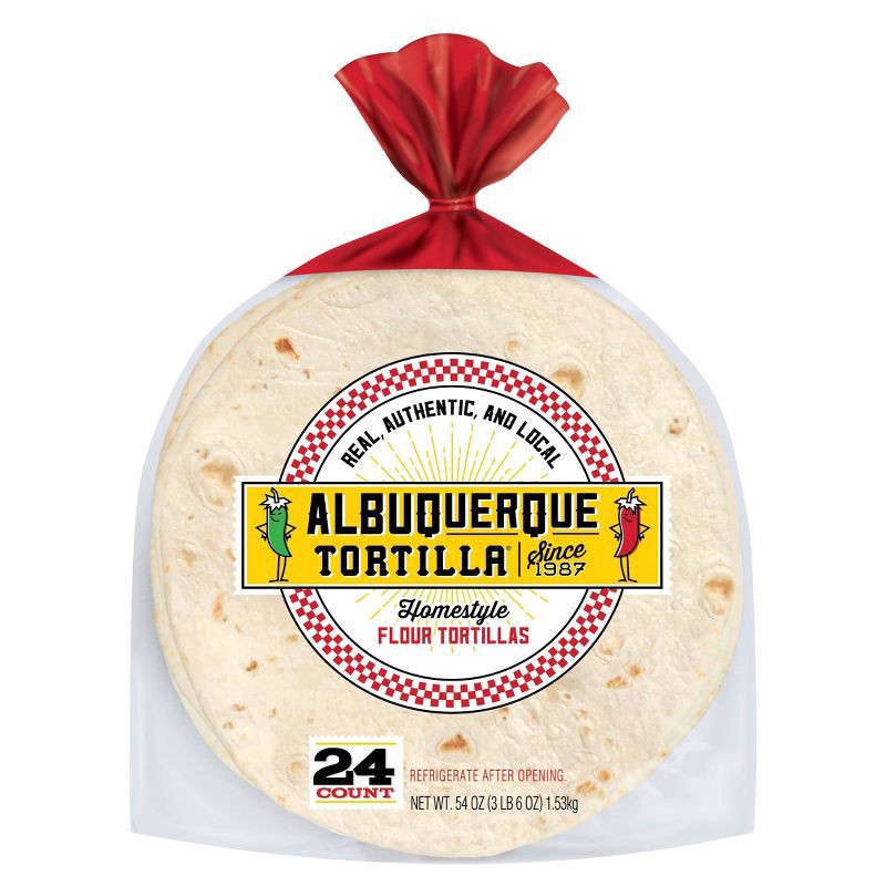 slide 1 of 3, Albuquerque Tortilla Flour Homestyle Family Pack 24 Count - 52.8 Oz, 52.8 oz