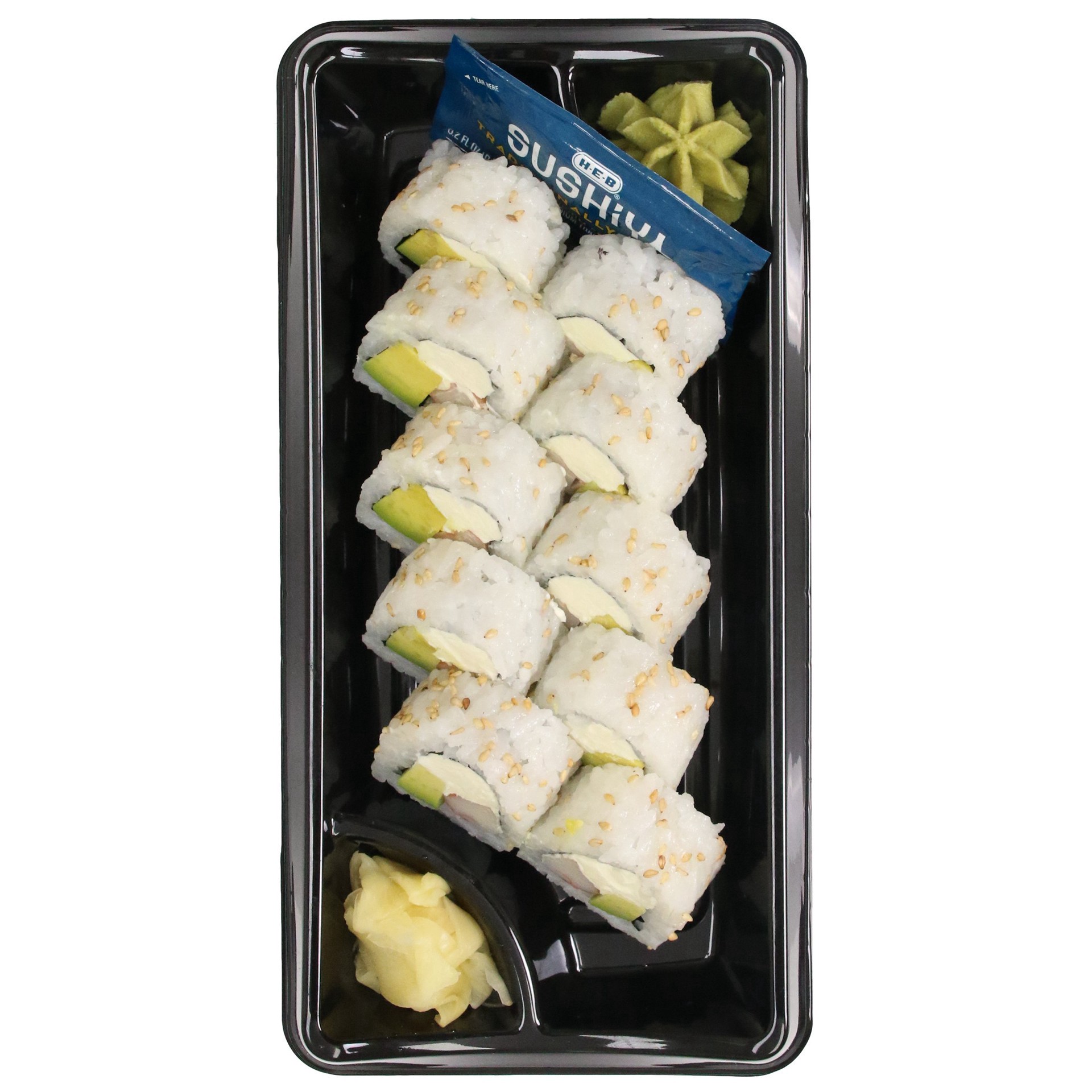 slide 1 of 1, H-E-B Sushiya Philadelphia Sushi Roll with Imitation Crab, 10 ct