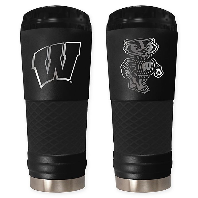 slide 1 of 1, NCAA University of Wisconsin-Madison Powder Coated Stealth Draft Tumbler, 24 oz