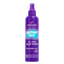Aussie Instant Freeze Non-Aerosol Hair Spray for Curly Hair, Wavy Hair, and Straight Hair, 8.5 fl oz