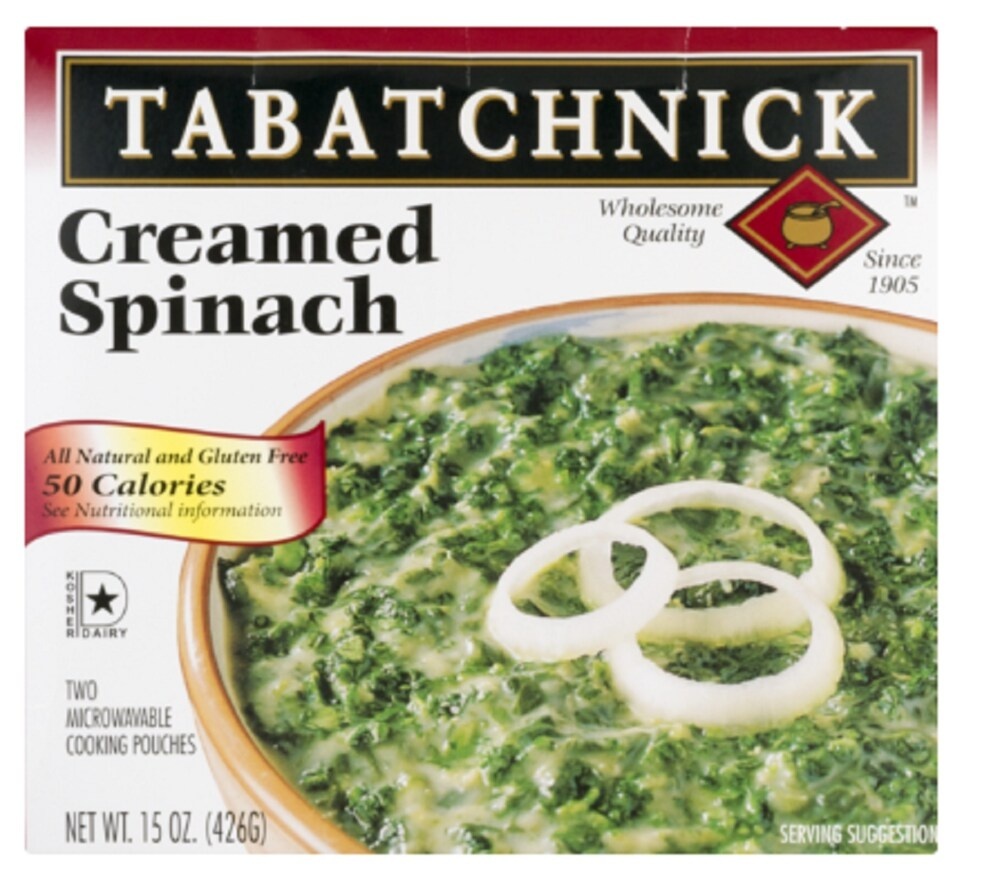 slide 1 of 1, Tabatchnick Creamed Spinach 2 ea, 2 ct