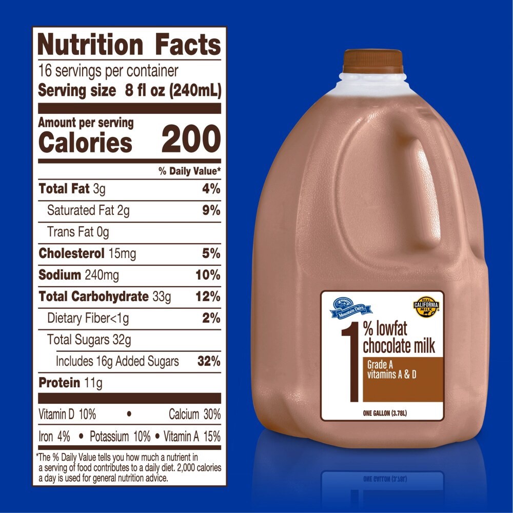 slide 2 of 4, Mountain Dairy Chocolate Milk, 1 gal