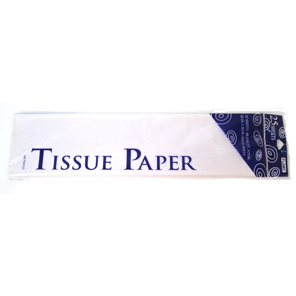 slide 1 of 1, Flomo White Tissue Paper, 25 ct