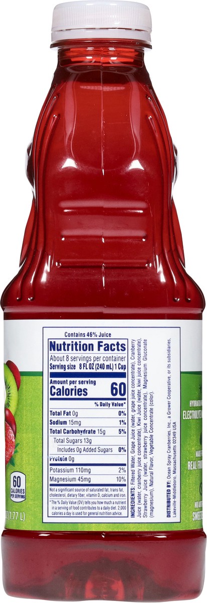 slide 3 of 13, Ocean Spray Hydration Cranberry Strawberry Kiwi Juice Drink, 60 Fl Oz Bottle, 60 fl oz