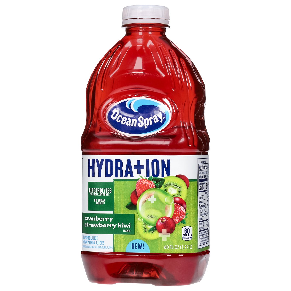 slide 2 of 13, Ocean Spray Hydration Cranberry Strawberry Kiwi Juice Drink, 60 Fl Oz Bottle, 60 fl oz