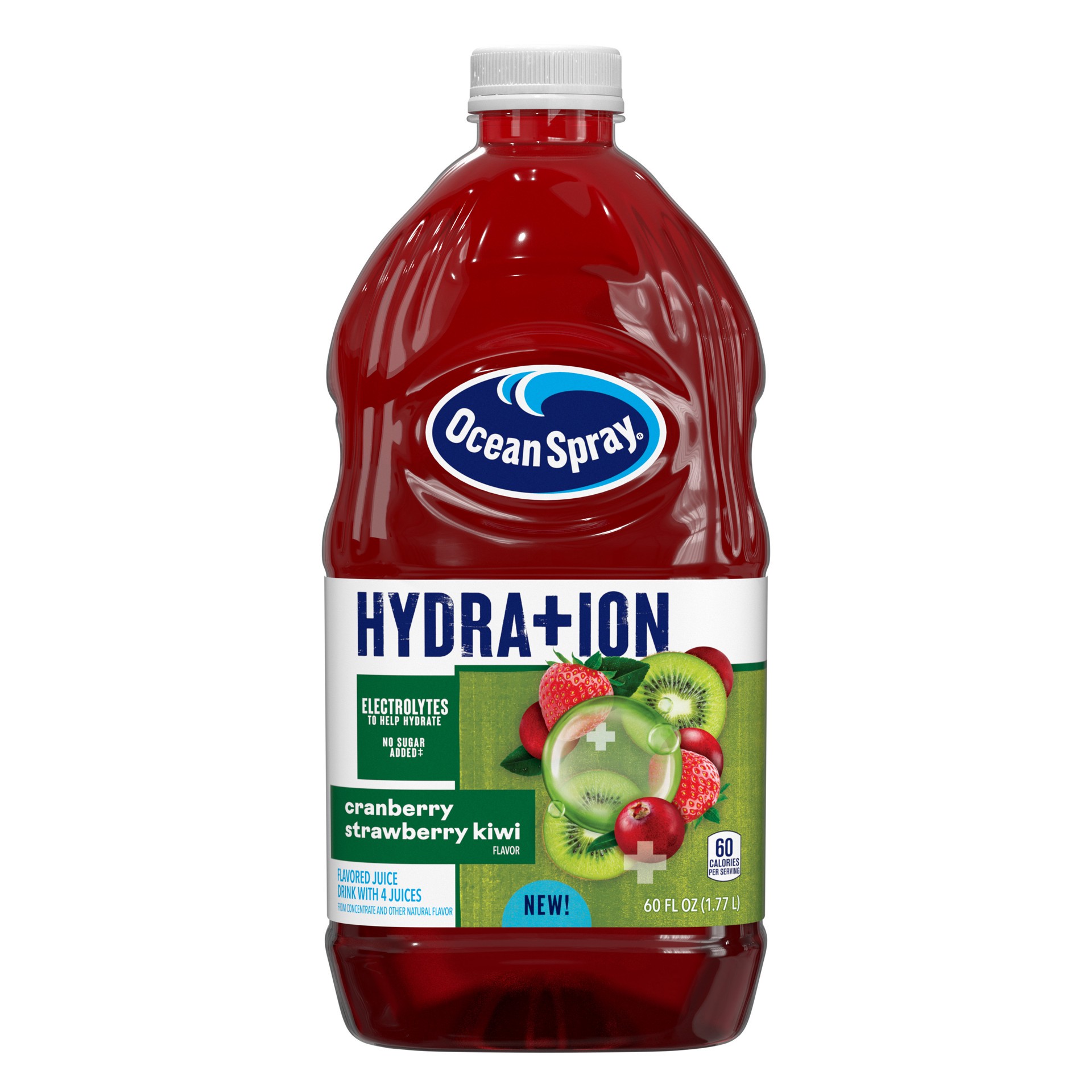 slide 1 of 13, Ocean Spray Hydration Cranberry Strawberry Kiwi Juice Drink, 60 Fl Oz Bottle, 60 fl oz