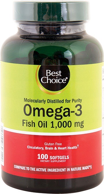 slide 1 of 1, Best Choice Omega-3 Fish Oil Supplements, 100 ct
