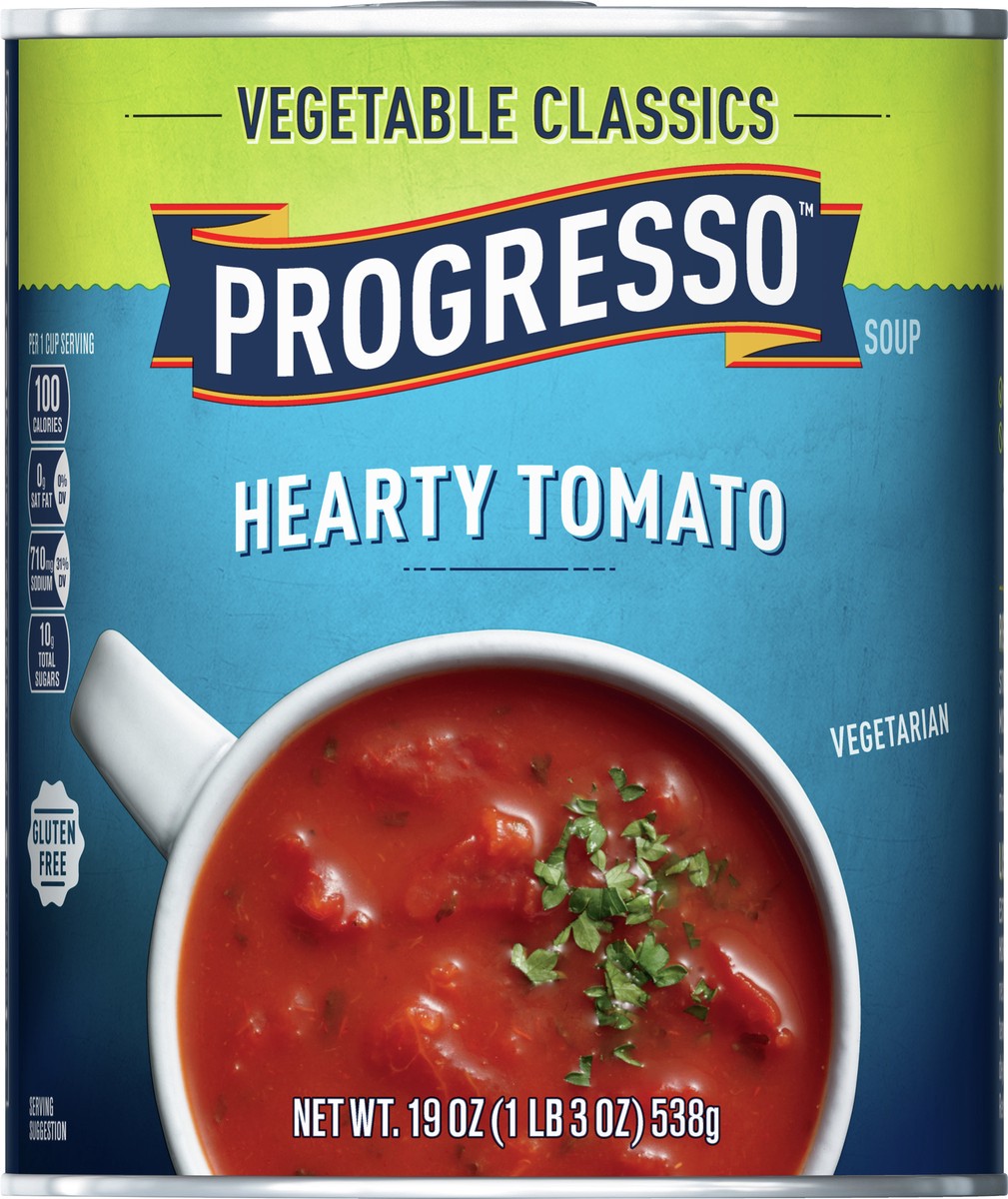 slide 8 of 9, Progresso Vegetable Classics, Hearty Tomato Soup, Gluten Free, 19 oz., 19 oz