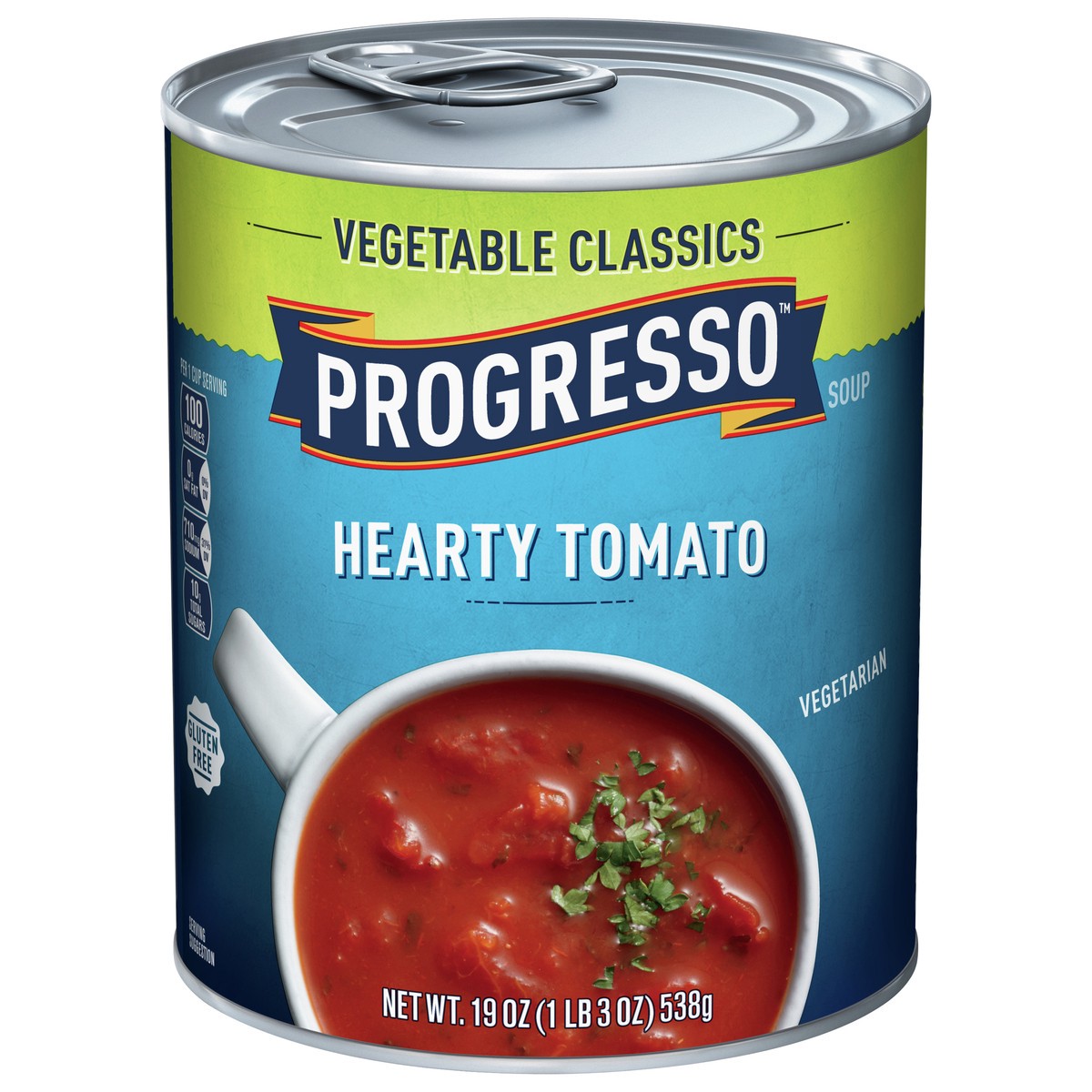 slide 1 of 9, Progresso Vegetable Classics, Hearty Tomato Soup, Gluten Free, 19 oz., 19 oz