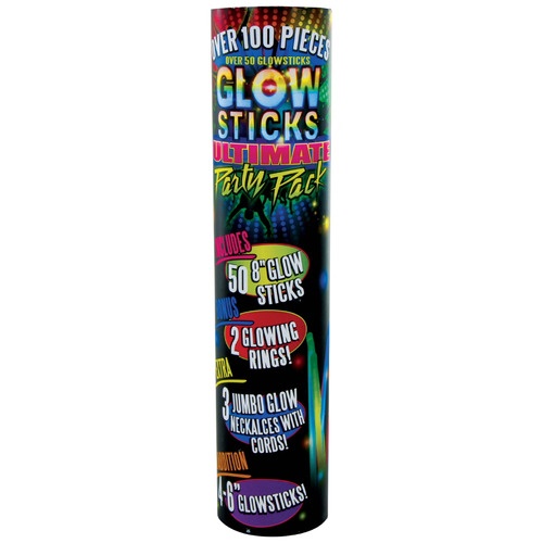 slide 1 of 1, glow sticks party pack, 100 ct