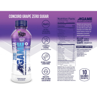 slide 4 of 5, A-Game Beverage, Grape Zero, 16 fl oz