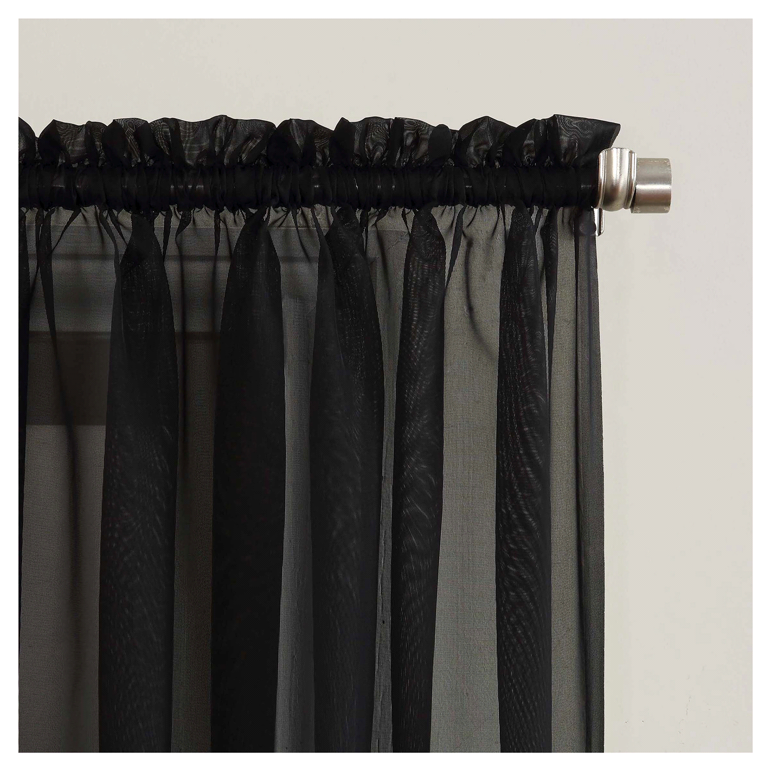 slide 2 of 2, Emily Sheer Panel Black 59x84", 1 ct