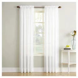 Erica Crushed Voile Panel White 51x63"