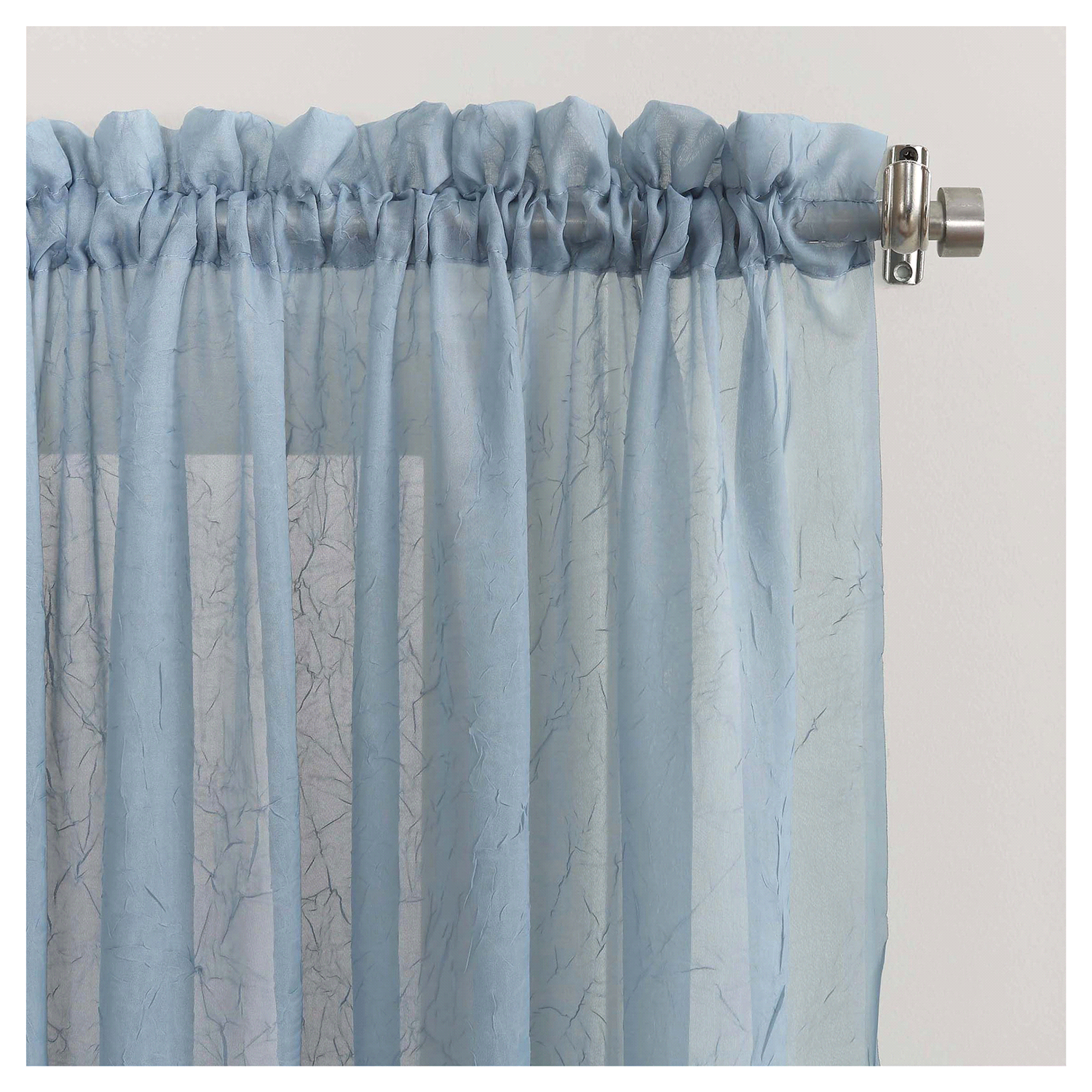 slide 2 of 2, Erica Crushed Voile Panel Dusty Blue 51x63", 1 ct