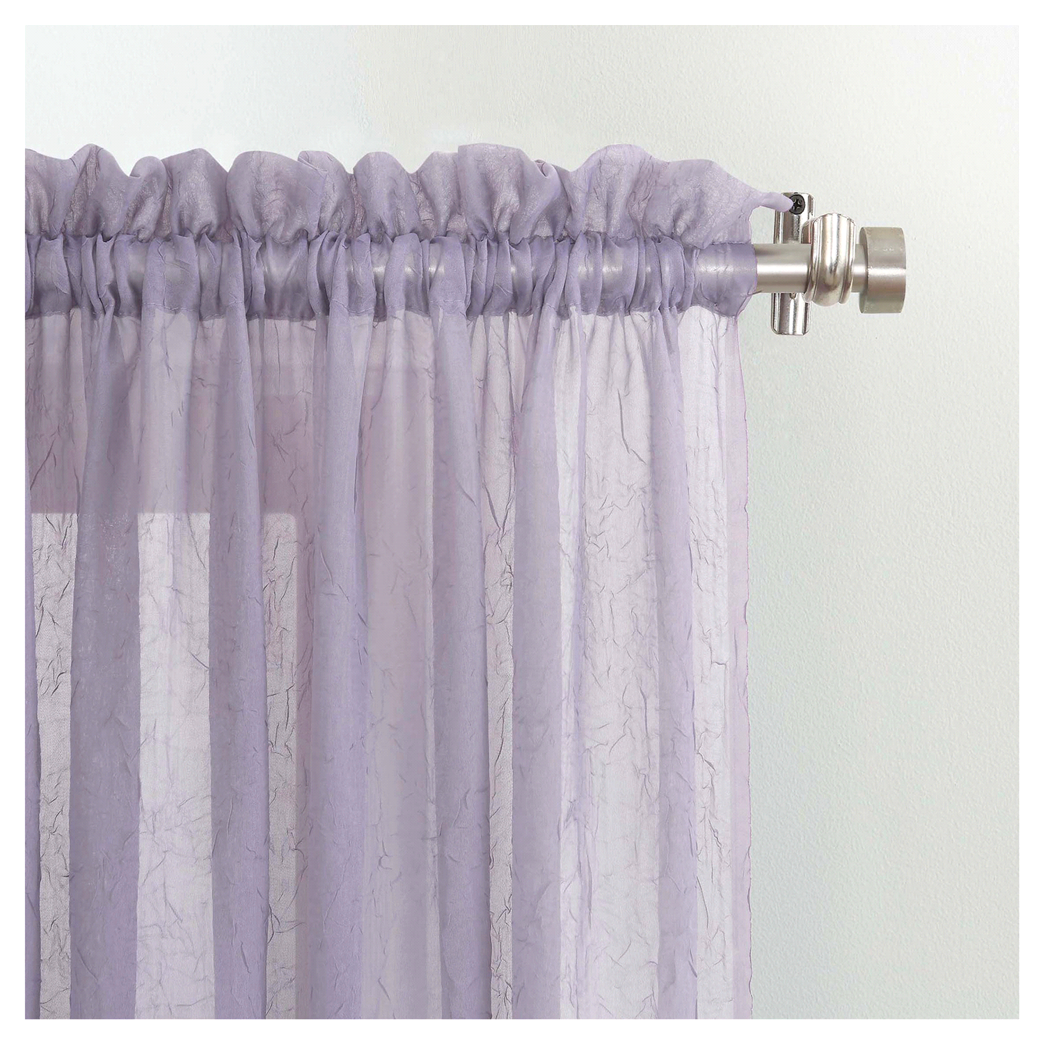 slide 2 of 2, Erica Crushed Voile Panel Lavender 51 in x 63 in, 1 ct