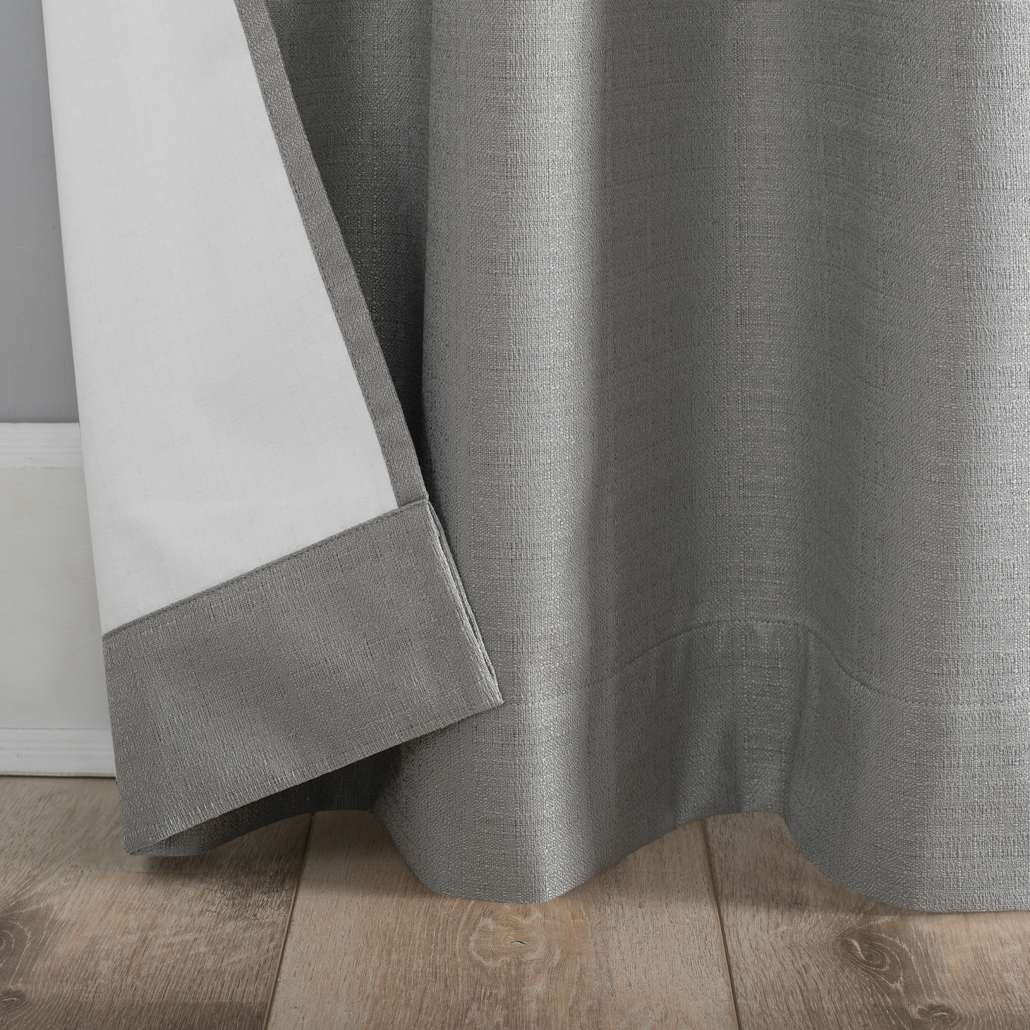 slide 7 of 7, Sun Zero Doret Blackout Panel Pair Grey 74x63", 1 ct