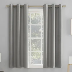 Sun Zero Doret Blackout Panel Pair Grey 74x63"