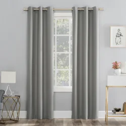 Sun Zero Doret Blackout Panel Pair Grey 74x84"