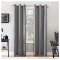 Sun Zero Walter Grommet Panel Pair Grey 74x84"