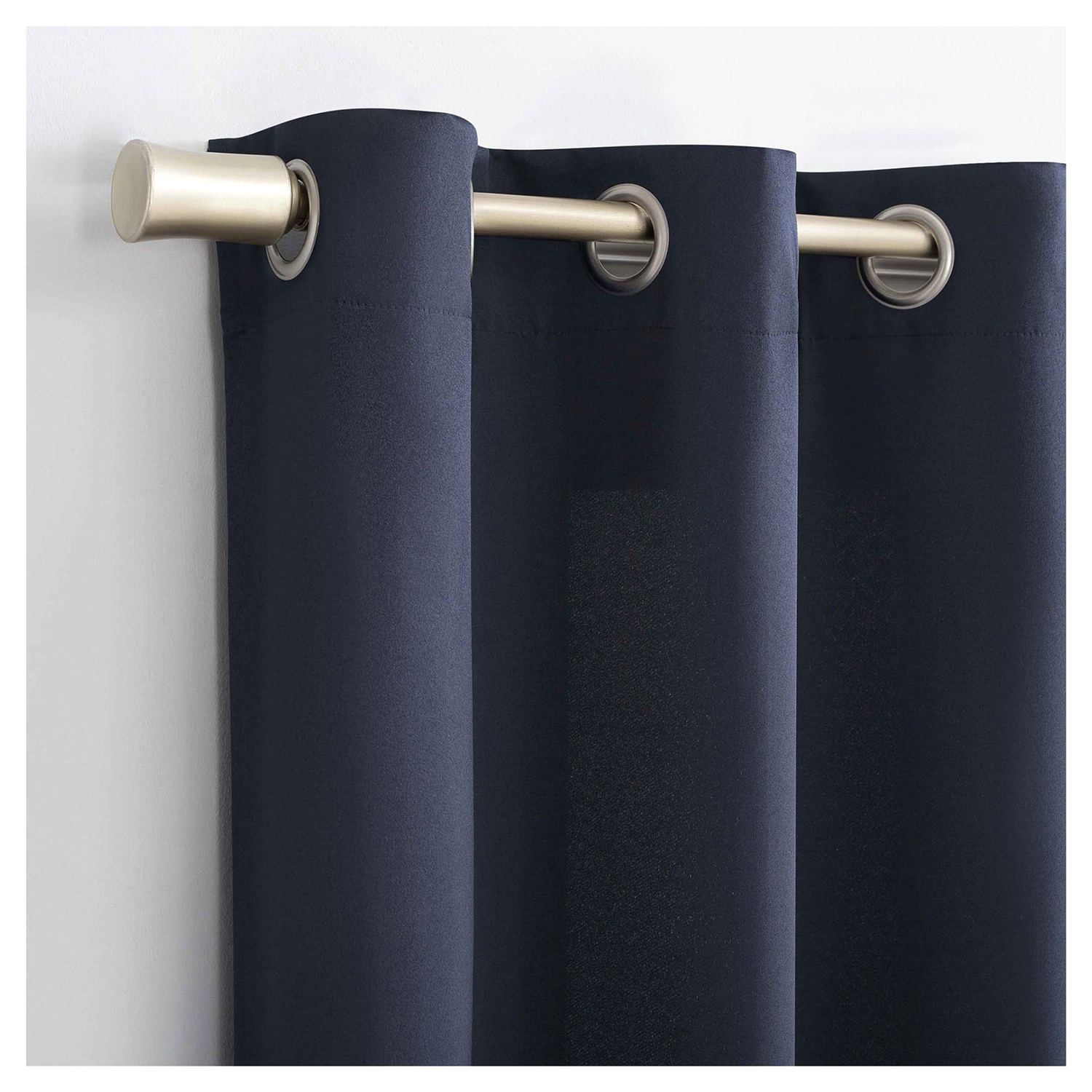 slide 2 of 2, Sun Zero Walter Grommet Panel Pair Navy 74x84", 2 ct