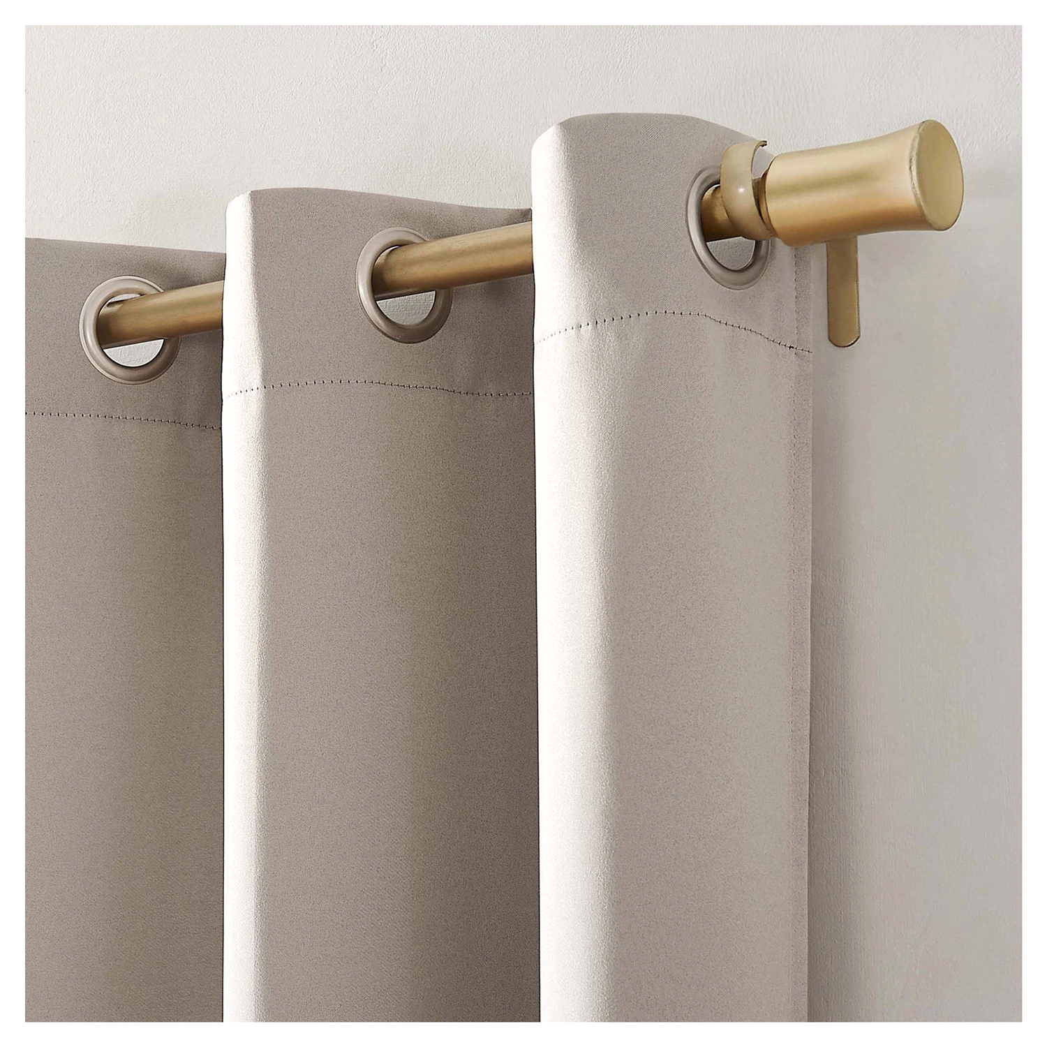 slide 2 of 2, Sun Zero Walter Grommet Panel Pair Stone 74x84", 2 ct