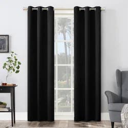 Sun Zero Walter Grommet Panel Pair Black 74x63"