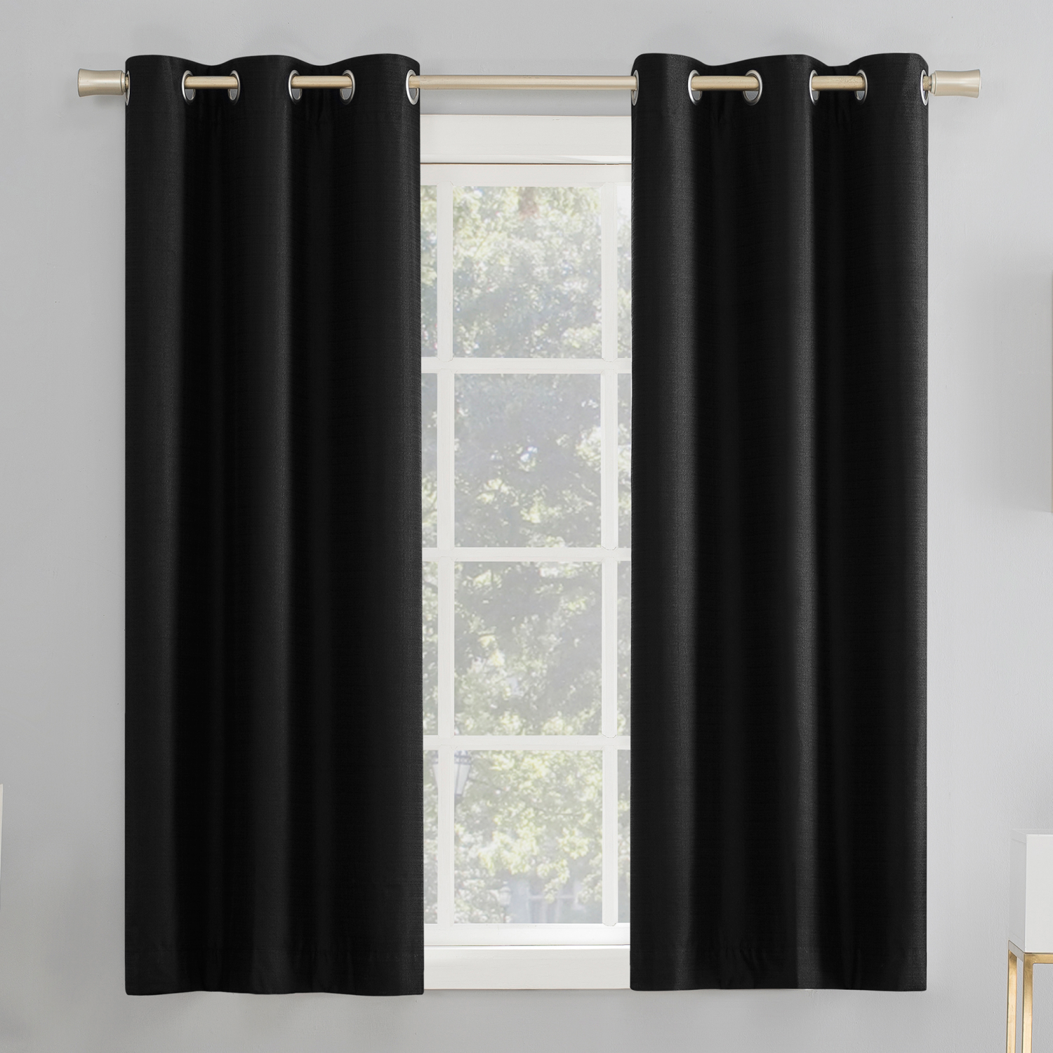 slide 1 of 8, Sun Zero Lichtenberg Doret Black 74x63", 1 ct