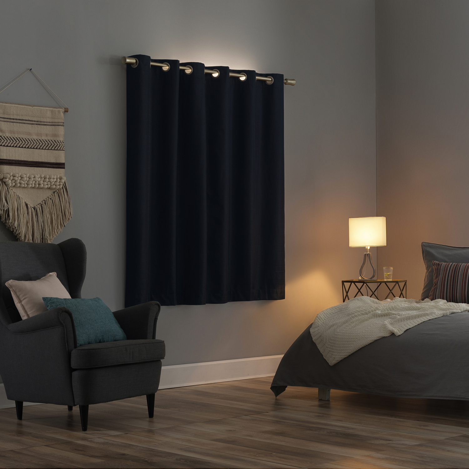 slide 5 of 7, Sun Zero Lichtenberg Doret Navy 74x63", 1 ct