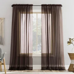 Emily Sheer Panel 59x63" Espresso