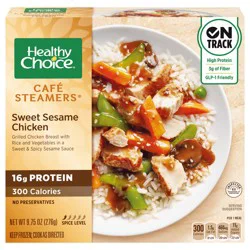 Healthy Choice Café Steamers Sweet Sesame Chicken, Frozen Meal, 9.75 oz. Bowl