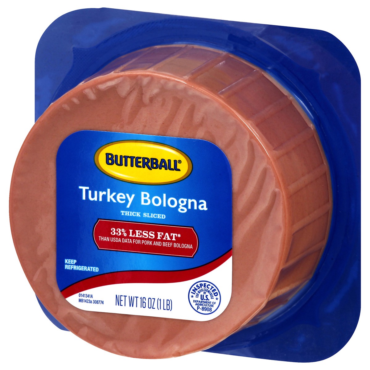 slide 2 of 13, Butterball Thick Sliced Turkey Bologna 16.0 oz, 16 oz