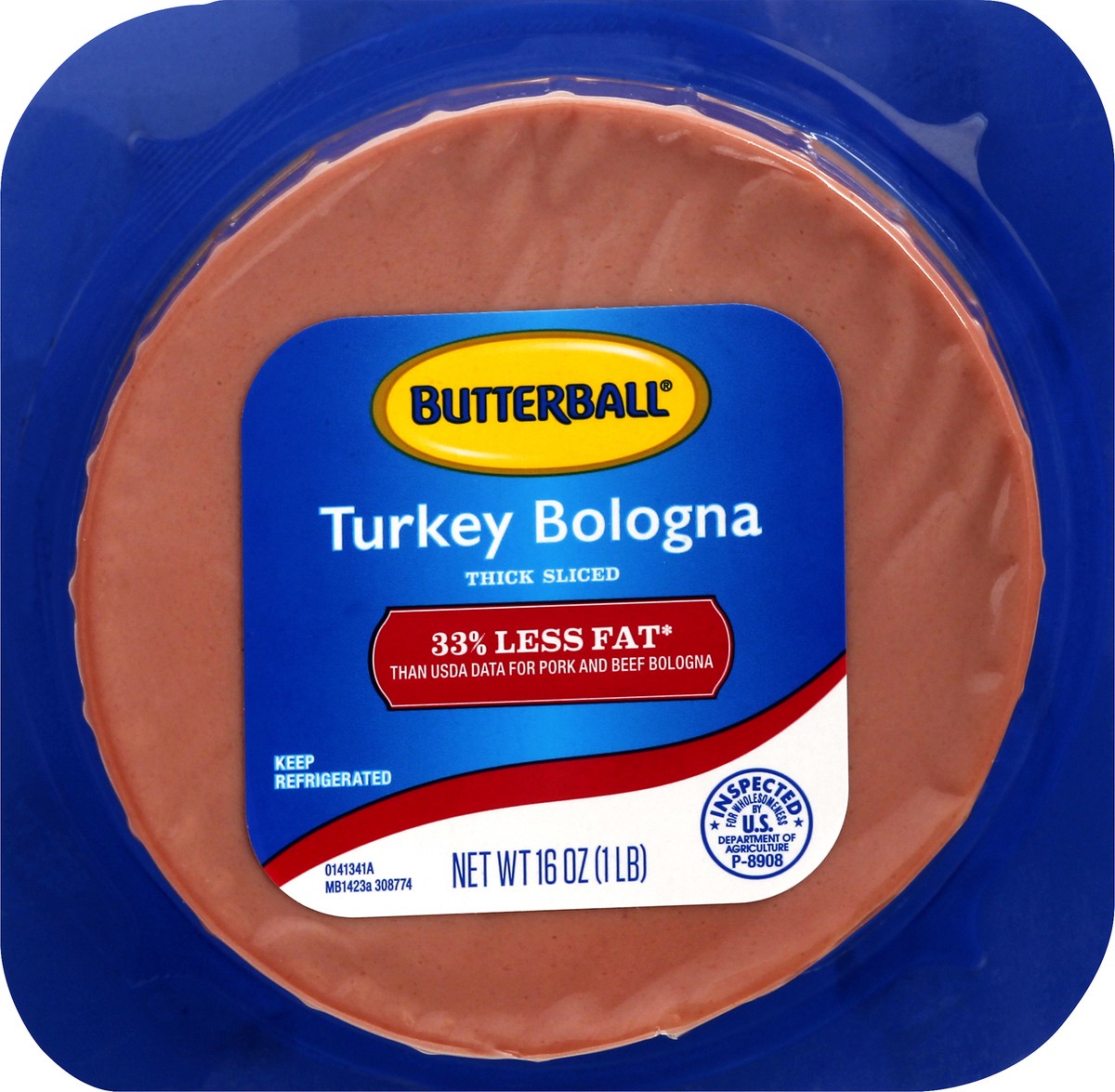 slide 13 of 13, Butterball Thick Sliced Turkey Bologna 16.0 oz, 16 oz