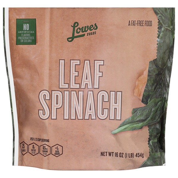 slide 1 of 1, Lowes Foods Leaf Spinach, 16 oz