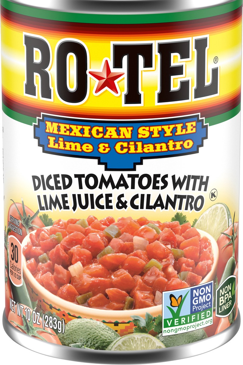 slide 2 of 6, Rotel Mexican Style Lime & Cilantro Diced Tomatoes 10 oz, 10 oz