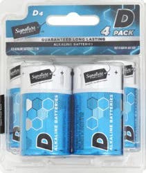 Signature SELECT Batteries Alkaline D Guaranteed Long Lasting