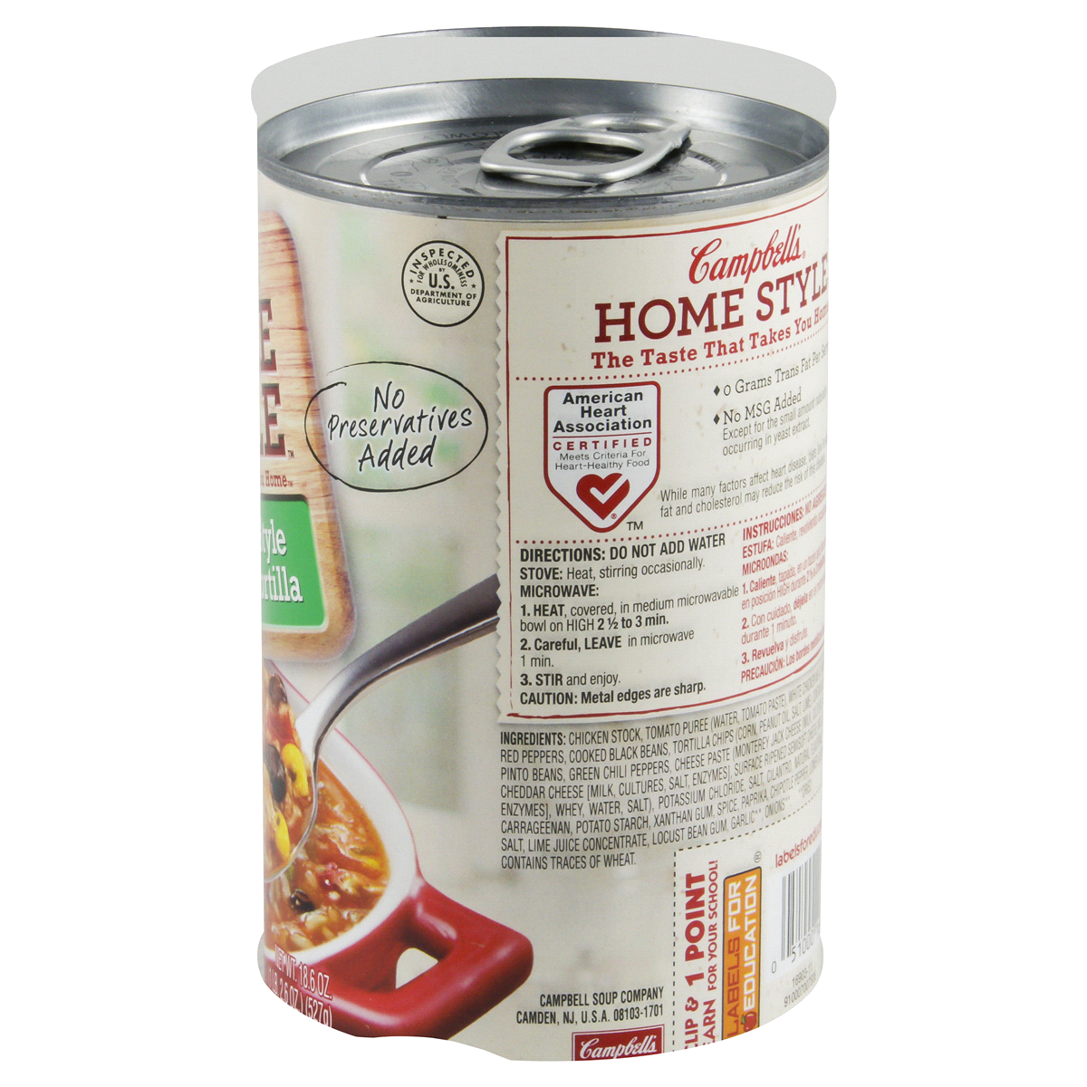 slide 2 of 4, Campbell's Homestyle Healthy Request Soup, Mexican Style Chicken Tortilla Soup, 18.6 Oz Can, 18.6 oz