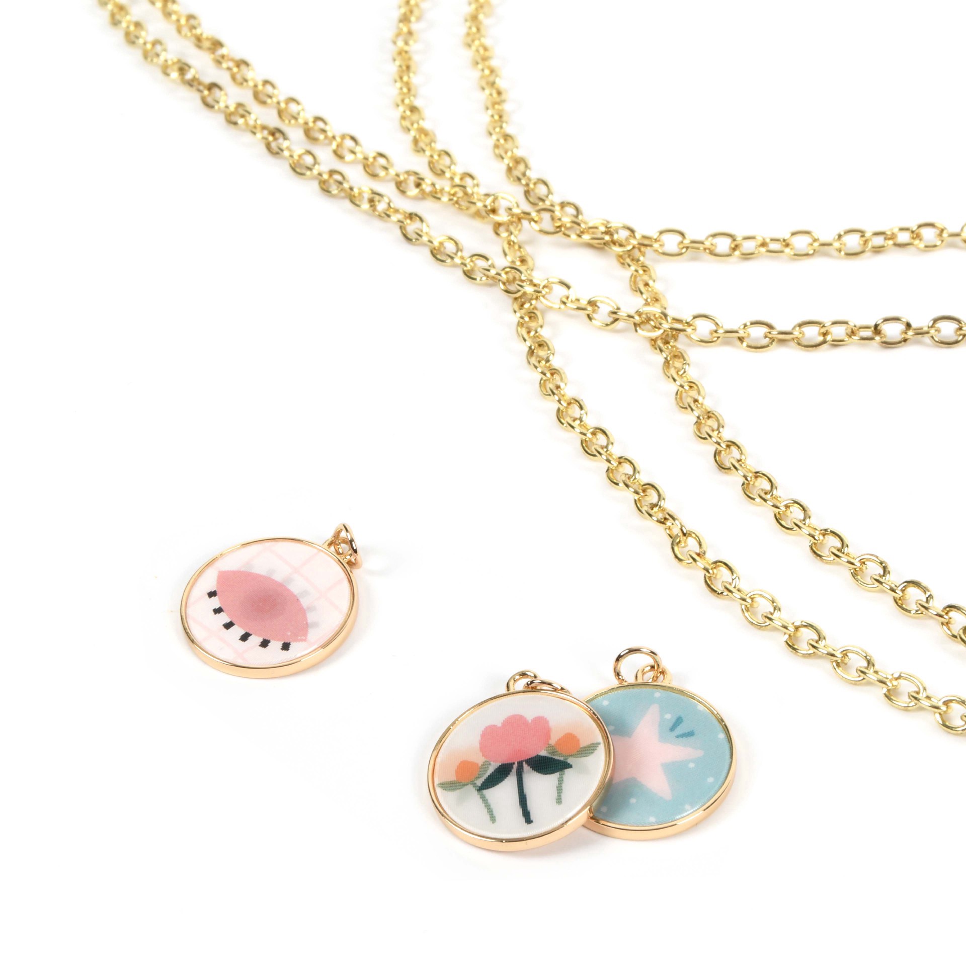 slide 6 of 7, Round Lenticular Charm Set By Bead Landing, 20mm x 22mm