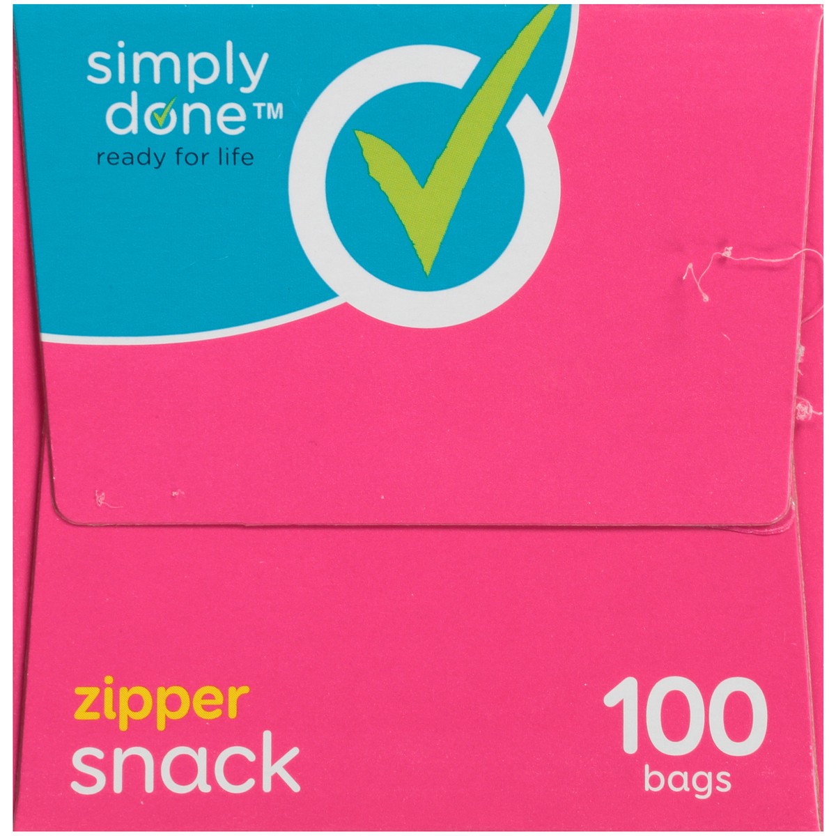 slide 5 of 8, Simply Done Zipper Square Snack Bags, 100 ct