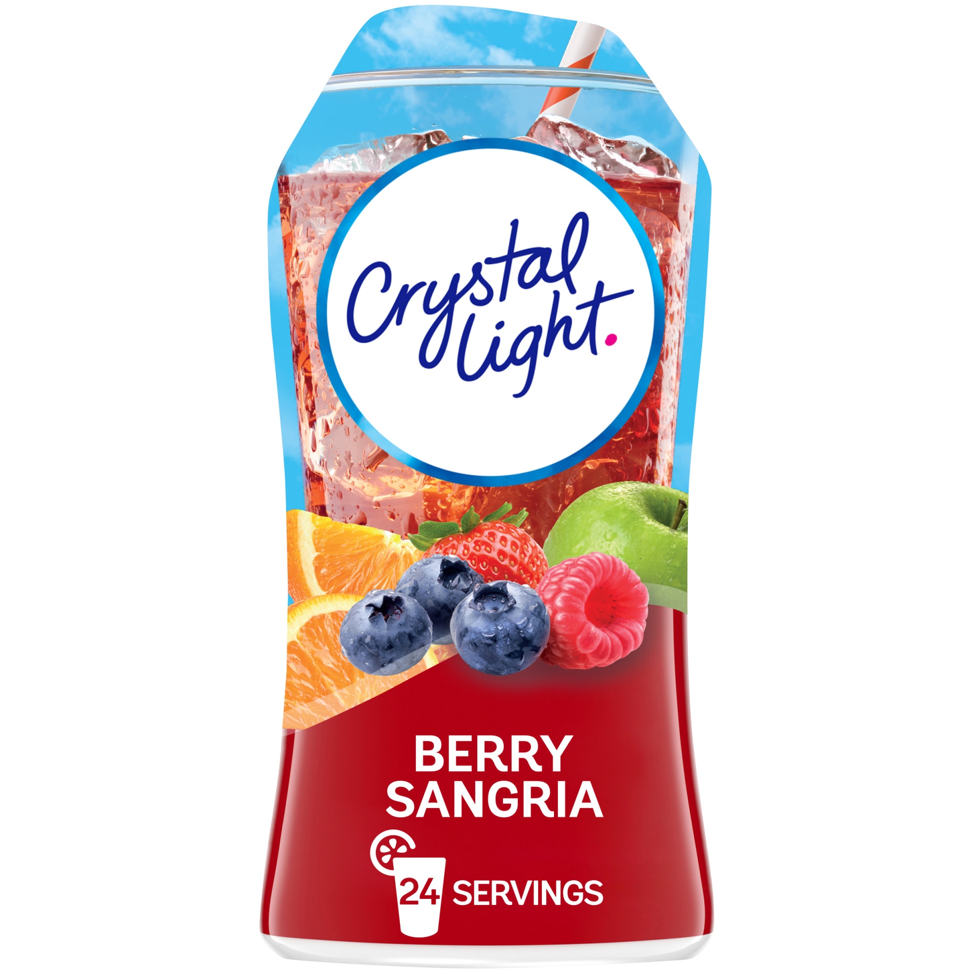 slide 1 of 1, Crystal Light Liquid Berry Sangria Naturally Flavored Drink Mix Bottle, 1.62 fl oz
