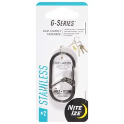 Nite Ize G-Series Stainless Steel No. 2 Dual Chamber Carabiner 1 ea