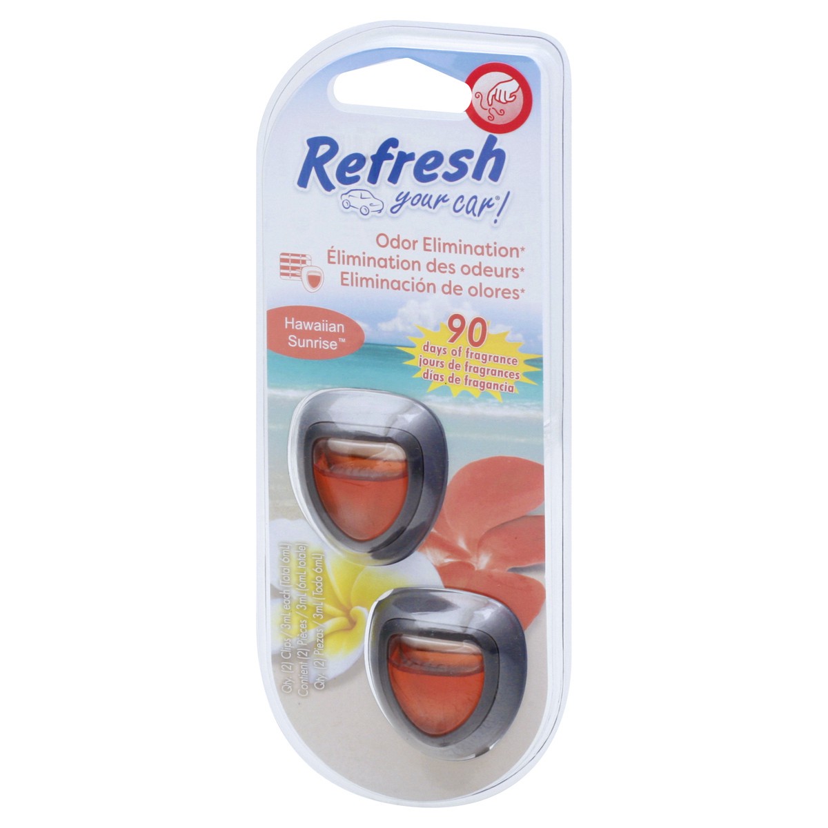 slide 7 of 9, Refresh Your Car! 2pk Hawaiian Sunrise Scent Mini Diffusers, 2 ct